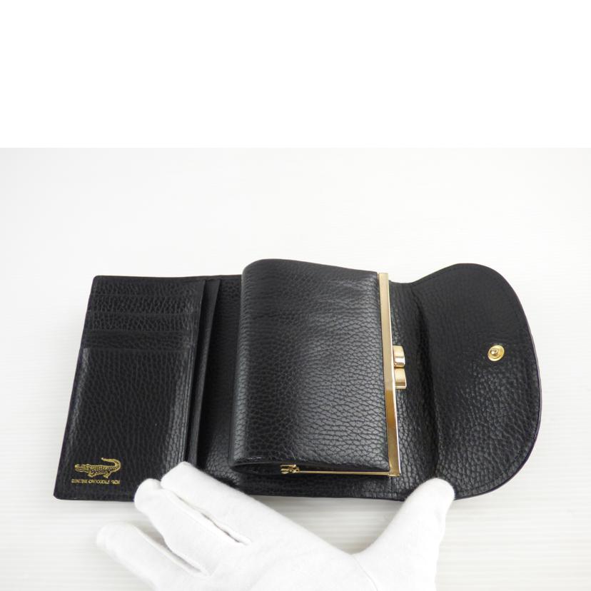 /クロコダイル革財布//ABランク/64
