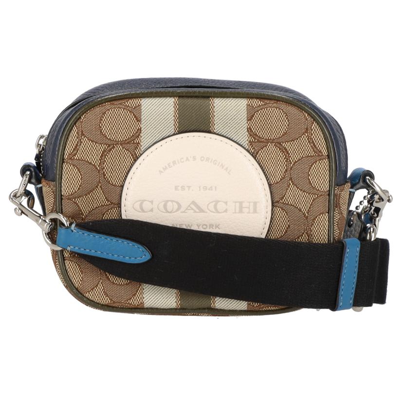 COACH コーチ/ミニデンプシーカメラバッグ シグネチャージャガードストライプアンドコーチパッチ/2635//D20**/Aランク/09