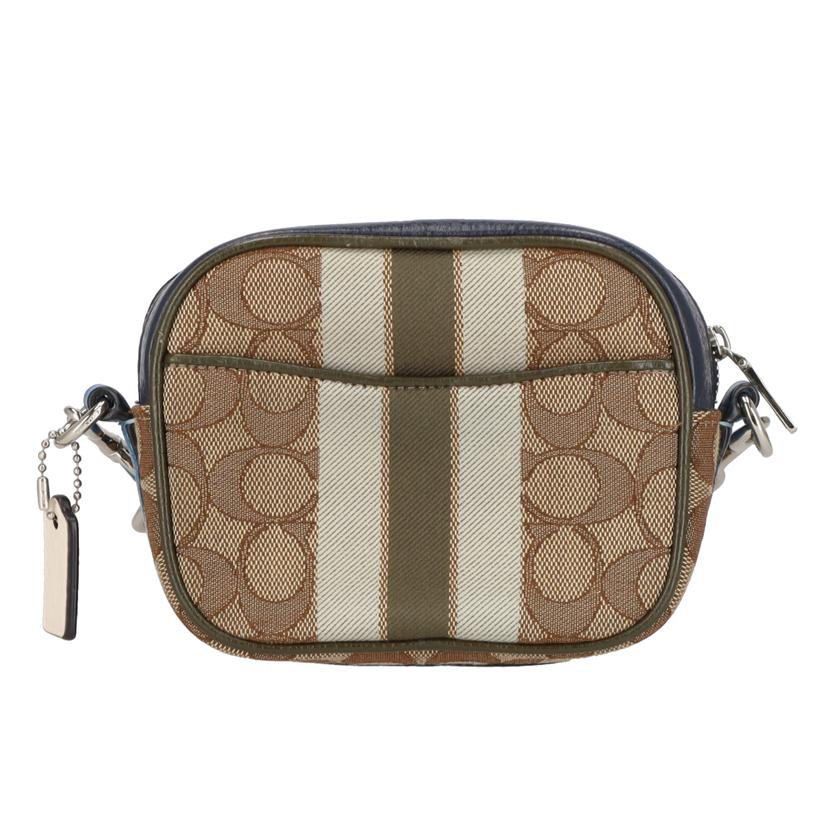 COACH コーチ/ミニデンプシーカメラバッグ シグネチャージャガードストライプアンドコーチパッチ/2635//D20**/Aランク/09