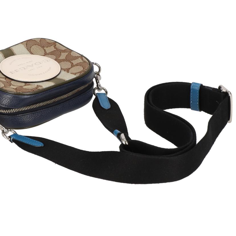 COACH コーチ/ミニデンプシーカメラバッグ シグネチャージャガードストライプアンドコーチパッチ/2635//D20**/Aランク/09