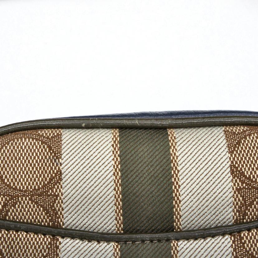 COACH コーチ/ミニデンプシーカメラバッグ シグネチャージャガードストライプアンドコーチパッチ/2635//D20**/Aランク/09