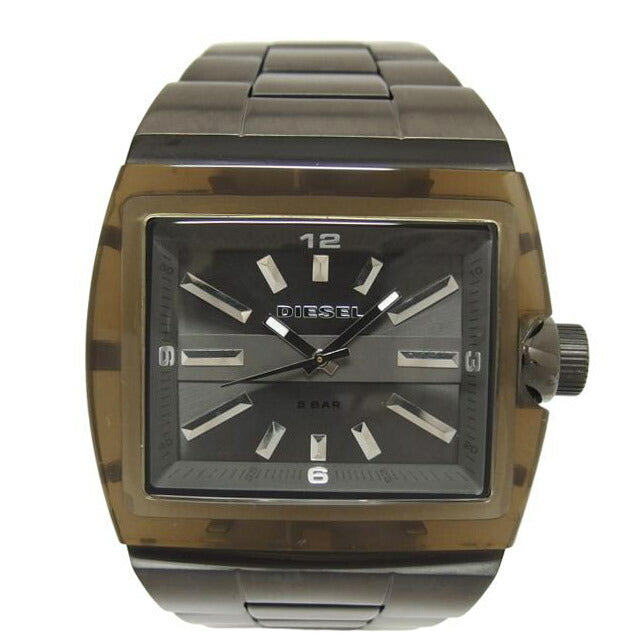 DIESEL ディーゼル/スクエア/アナログウォッチ/クォーツ/DZ-1344//110**/Aランク/04