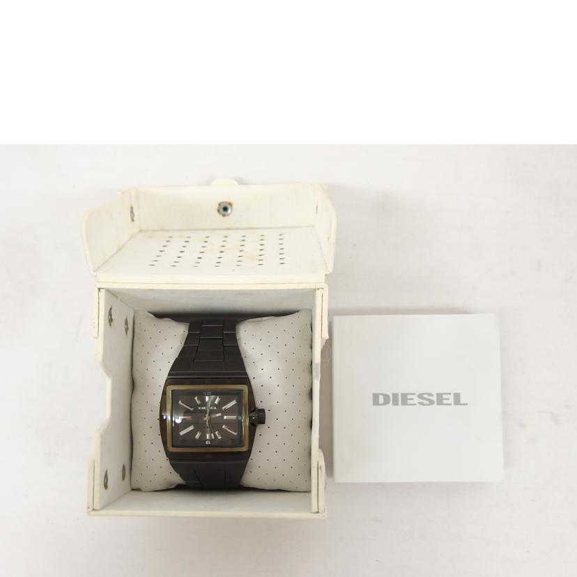 DIESEL ディーゼル/スクエア/アナログウォッチ/クォーツ/DZ-1344//110**/Aランク/04