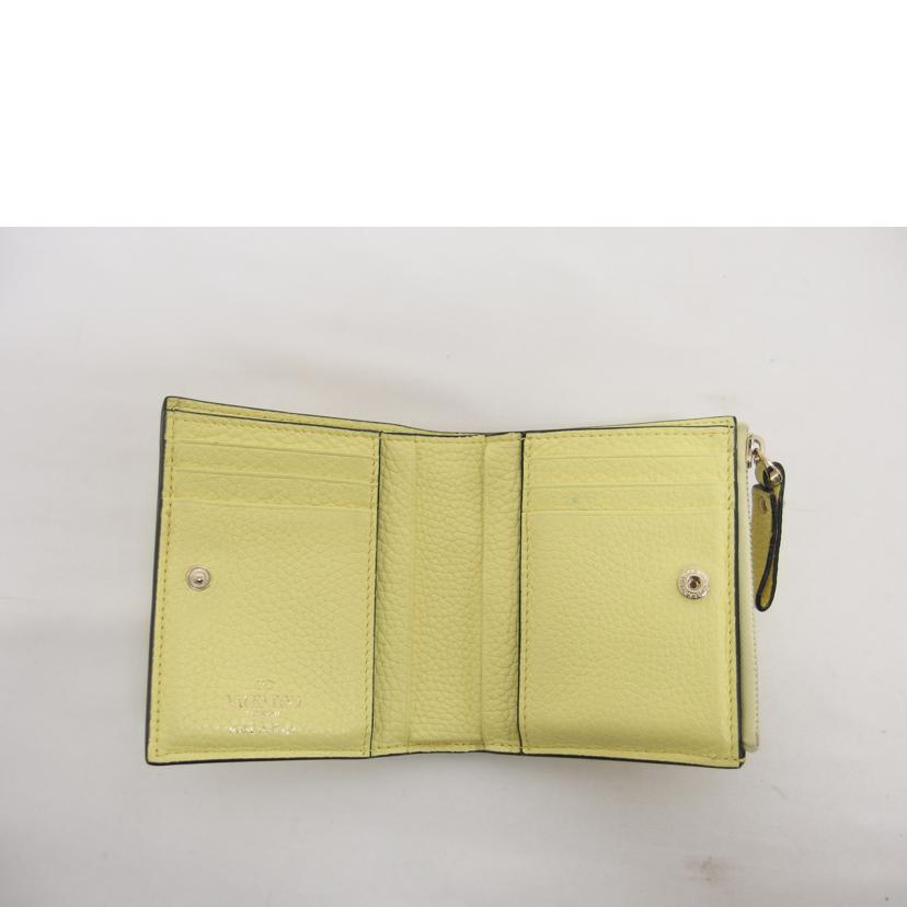 VALENTINO バレンティノ/ロックスタッズ/コンパクトウォレット/イエロー//Bランク/04
