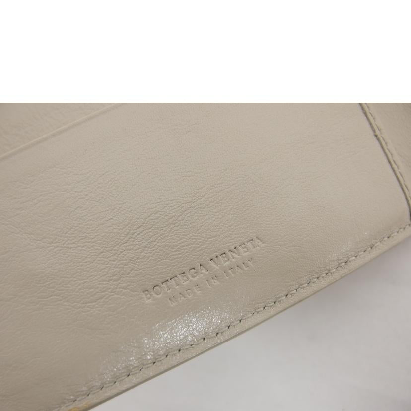 BOTTEGA VENETA ボッテガヴェネタ/イントレチャート/Wホック二つ折り財布/ベージュ/125721-V3661//960*/Bランク/04