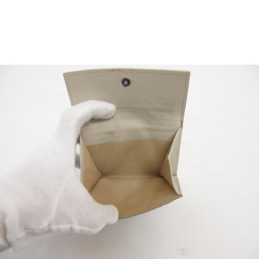 BOTTEGA VENETA ボッテガヴェネタ/イントレチャート/Wホック二つ折り財布/ベージュ/125721-V3661//960*/Bランク/04