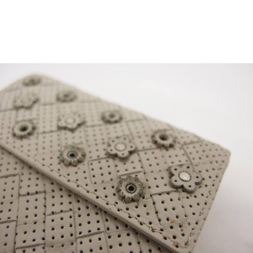 BOTTEGA VENETA ボッテガヴェネタ/イントレチャート/Wホック二つ折り財布/ベージュ/125721-V3661//960*/Bランク/04