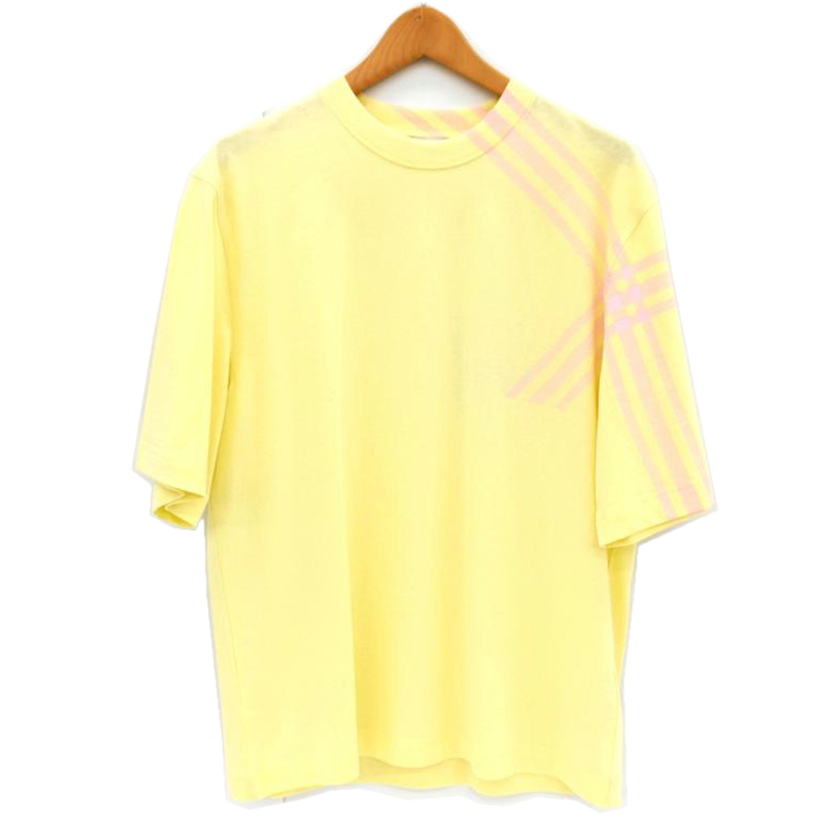 BURBERRY バーバリー/24SSチェックプリントオーバーTシャツ(薄黄)//ABランク/75