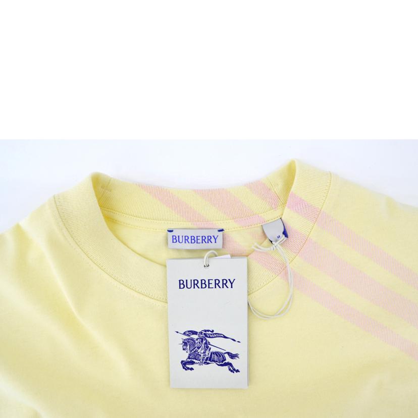 BURBERRY バーバリー/24SSチェックプリントオーバーTシャツ(薄黄)//ABランク/75