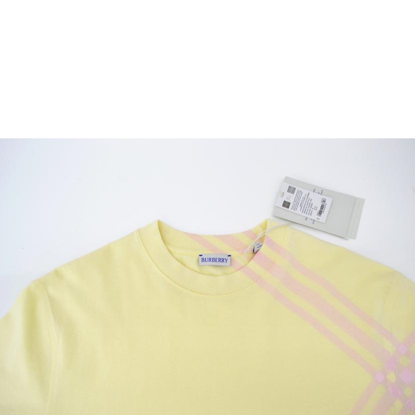 BURBERRY バーバリー/24SSチェックプリントオーバーTシャツ(薄黄)//ABランク/75