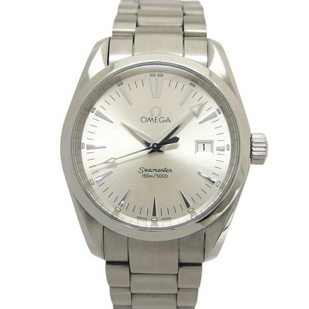 OMEGA オメガ/シーマスターアクアテラ/シルバー文字盤デイトウォッチ/クォーツ/2518.30.00//585*****/Aランク/04