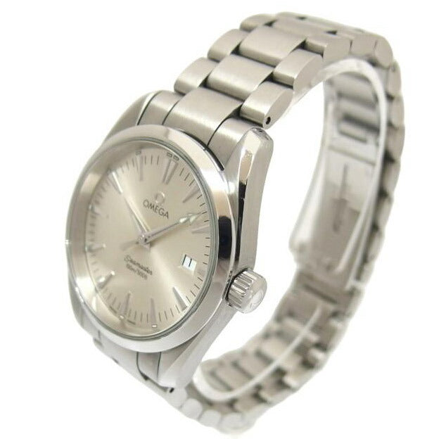 OMEGA オメガ/シーマスターアクアテラ/シルバー文字盤デイトウォッチ/クォーツ/2518.30.00//585*****/Aランク/04