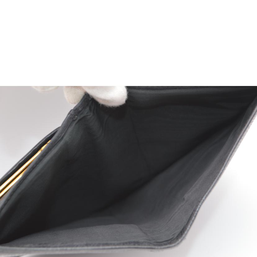 CHANEL シャネル/キャビアスキンココマークガマ口レザー長財布/A01429//303****/Bランク/89