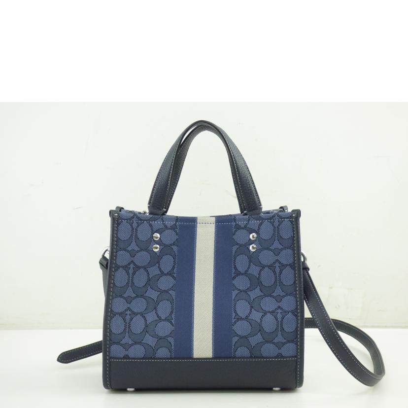 COACH コーチ/シグネチャーデニムレザー2WAYバッグ/C8417//B23**/Aランク/64
