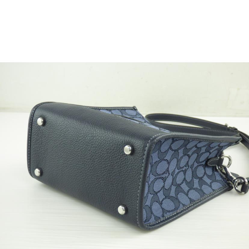 COACH コーチ/シグネチャーデニムレザー2WAYバッグ/C8417//B23**/Aランク/64