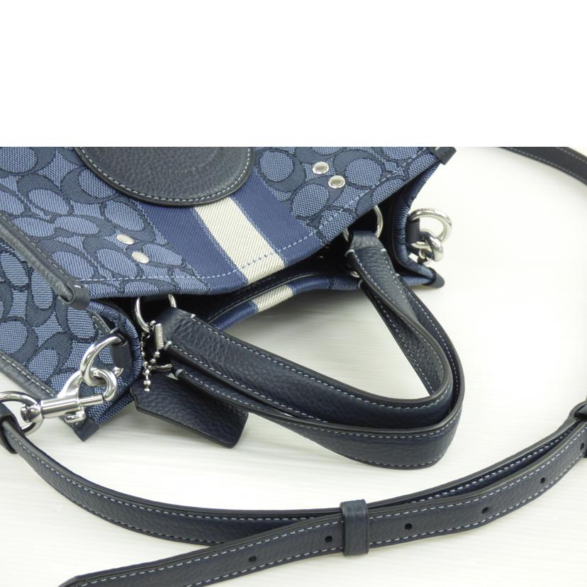 COACH コーチ/シグネチャーデニムレザー2WAYバッグ/C8417//B23**/Aランク/64