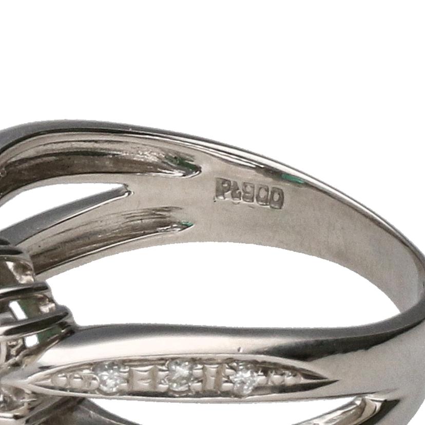 PT900エメラルドダイヤリングE1.12ct//Aランク/69