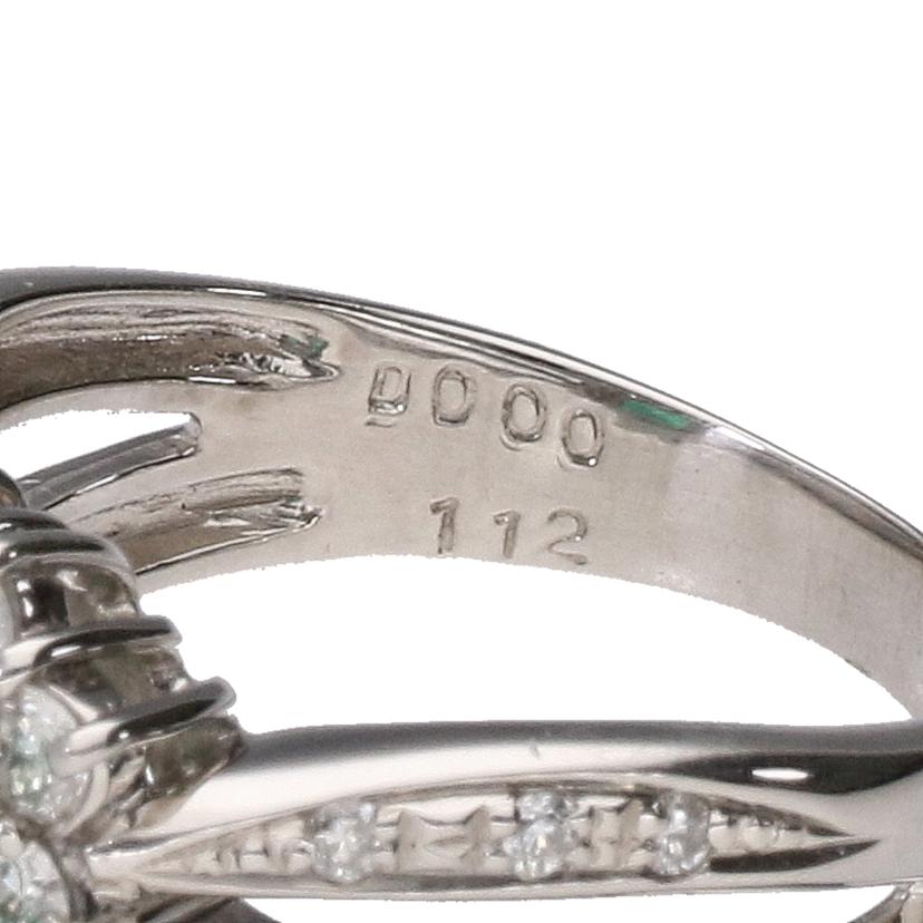 PT900エメラルドダイヤリングE1.12ct//Aランク/69