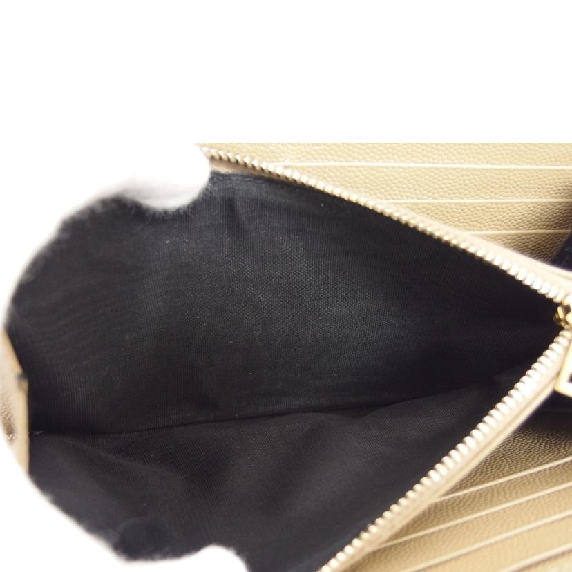SAINT LAURENT サンローラン/YSLロゴ/二つ折り長財布/キャメル系/372264//111*/ABランク/04