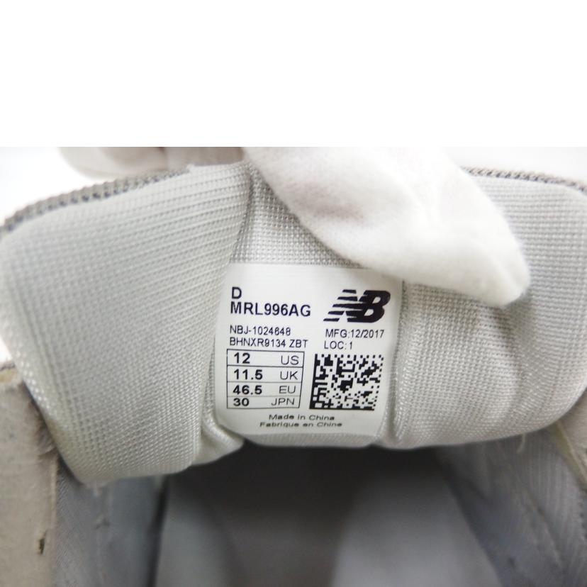 NEW BALANCE ニューバランス/NEW BALANCE996/グレー/MRL996AG//Bランク/82