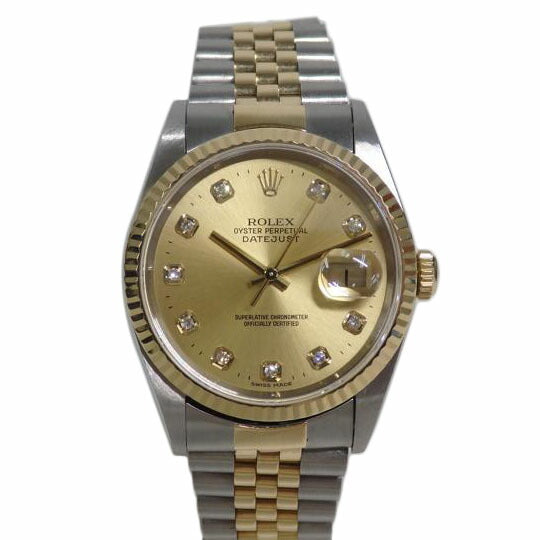 ROLEX ロレックス/デイトジャスト/10Pダイヤ/P番/YG×SS/16233G//P35****/Aランク/84