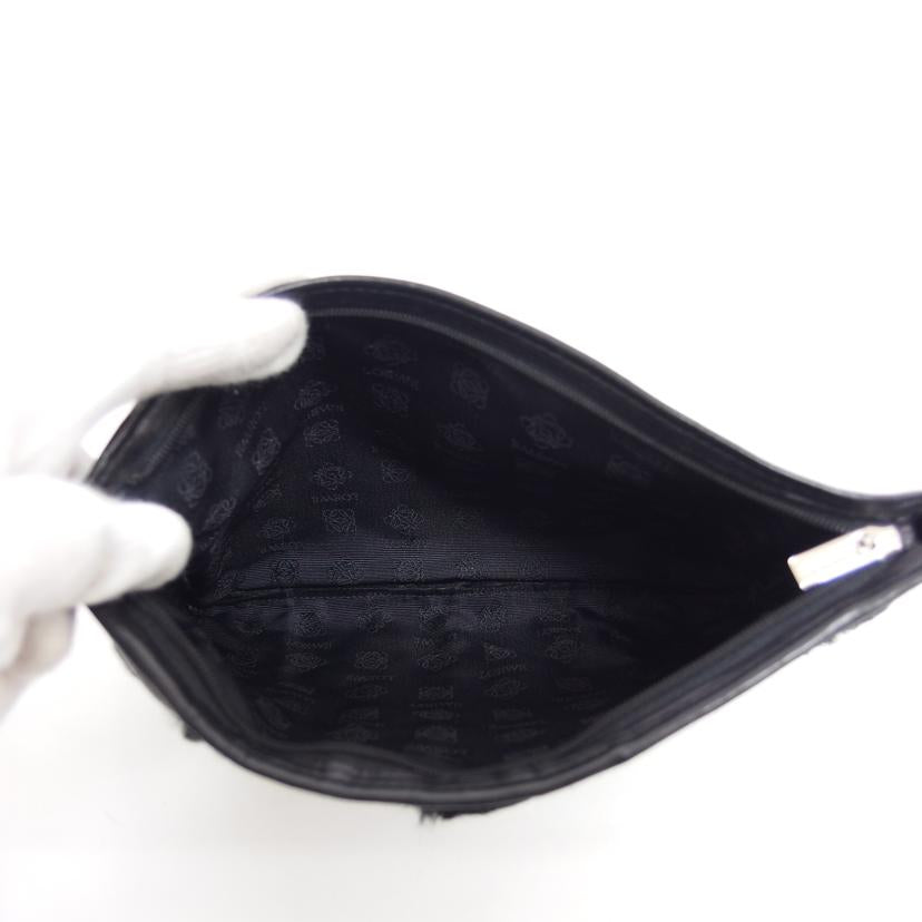 LOEWE ロエベ/ファー・ラムレザーポーチ/ブラック//Aランク/04