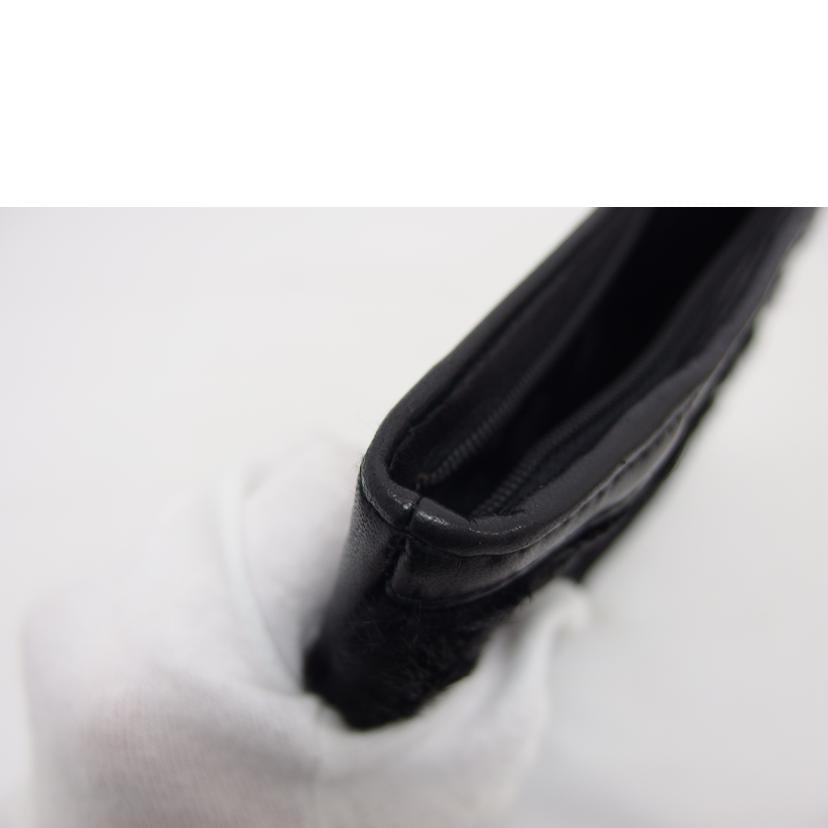 LOEWE ロエベ/ファー・ラムレザーポーチ/ブラック//Aランク/04