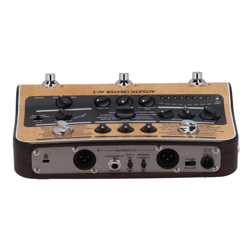 ZOOM ズーム /アコースティックギター用マルチエフェクター/AC-3 Acoustic Creator//C7006889/ABランク/62