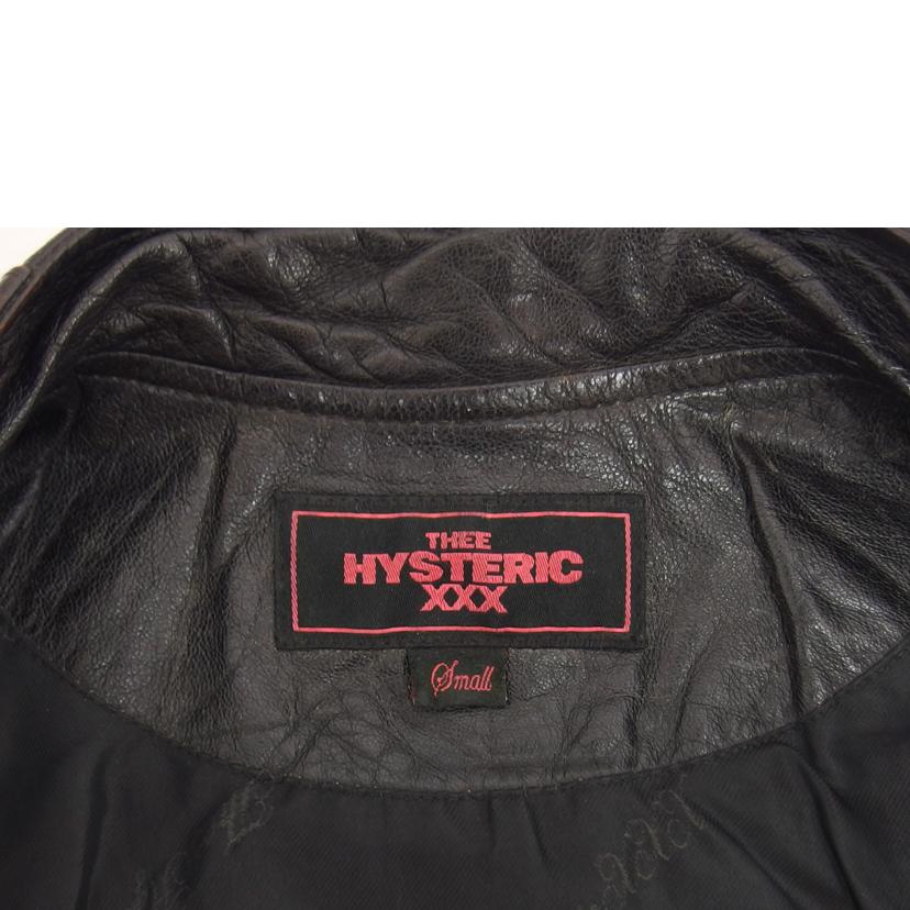 Thee Hysteric XXX ジィヒステリックトリプルエックス/ラムレザースタジャン/ブルゾン/5LB-0191//Bランク/04