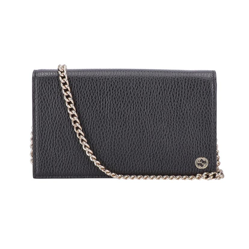 GUCCI グッチ/インターロッキングG/チェーンウォレット/466506//114*/Aランク/91