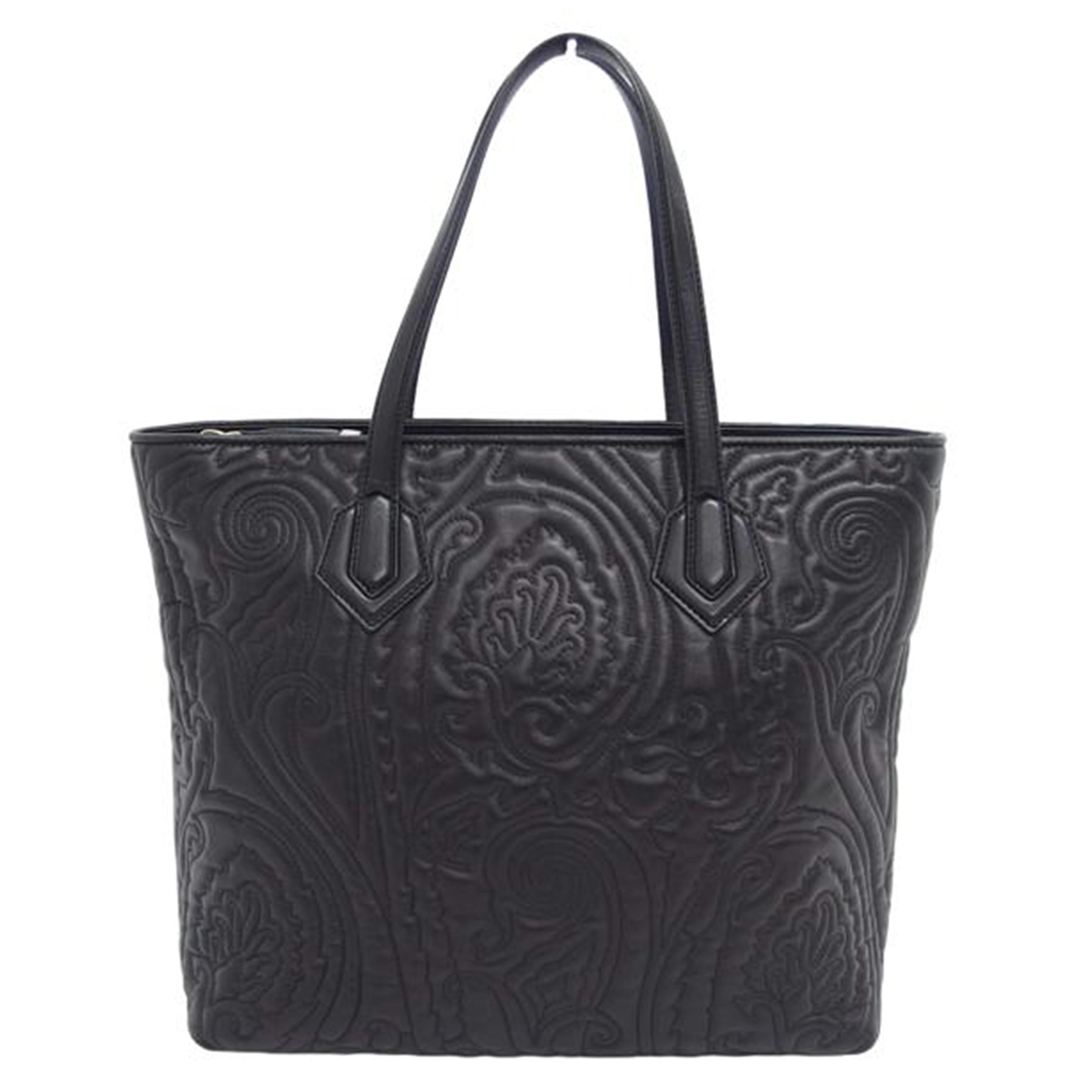 ETRO エトロ/ペイズリー/レザートートバッグ/ブラック//ABランク/04