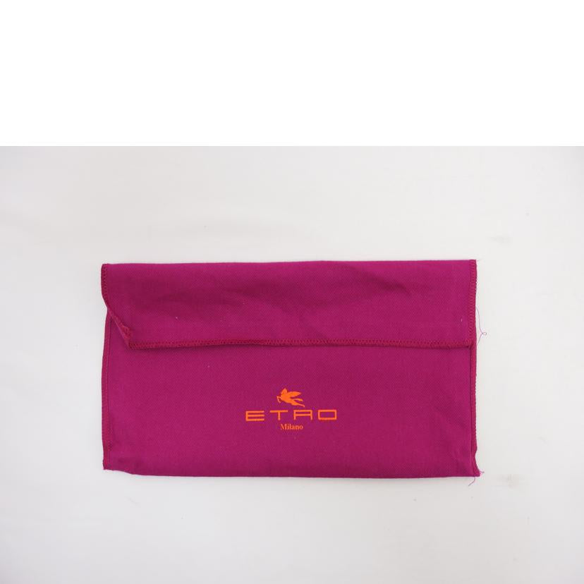 ETRO エトロ/レザーラウンドファスナー長財布/ブルー/ペイズリー//Aランク/04