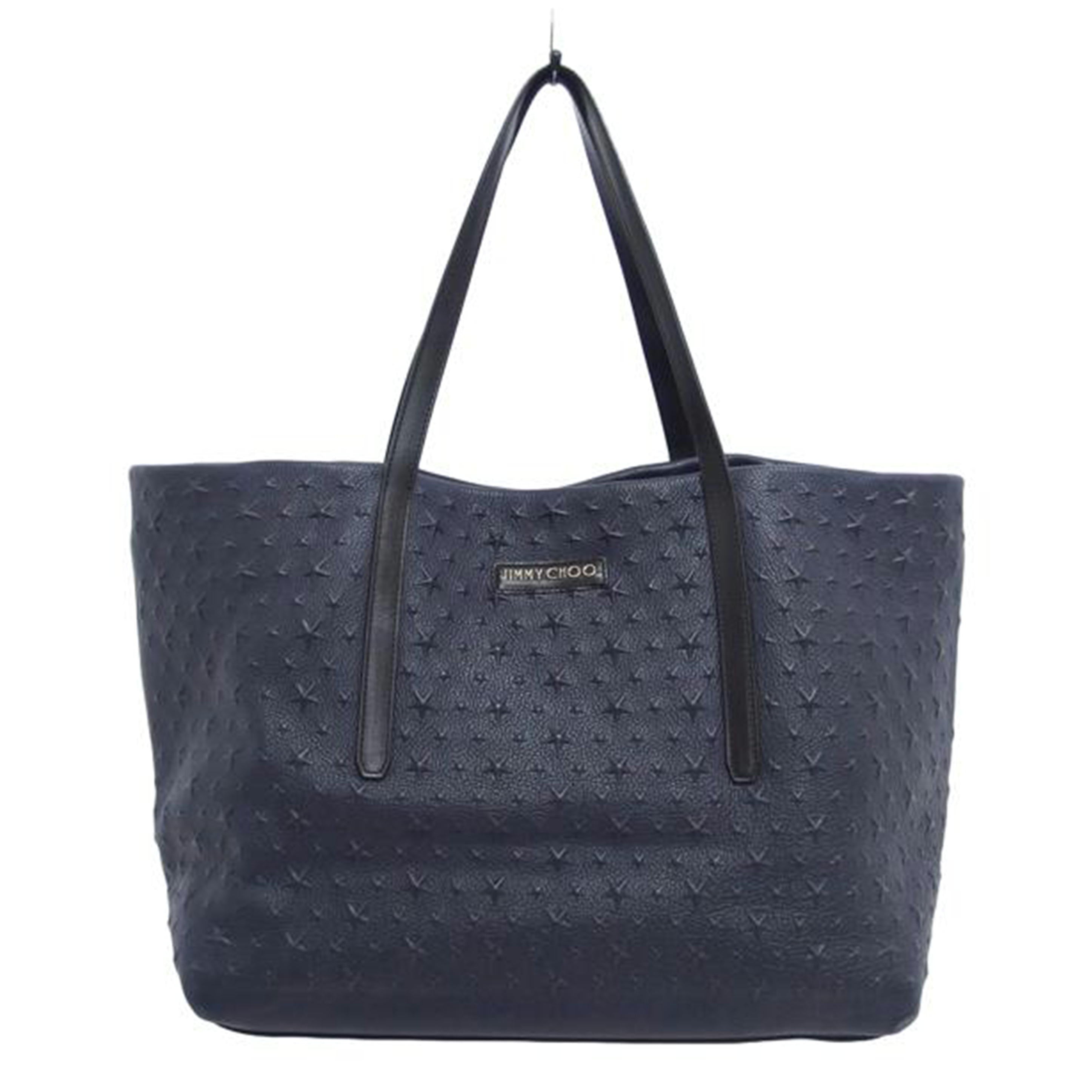 JIMMY CHOO ジミーチュウ/スターエンボス/レザートートバッグ/ネイビー//ABランク/04