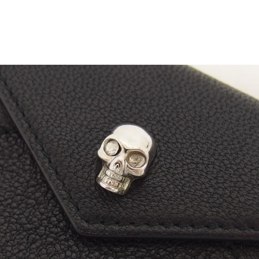 ALEXANDER McQUEEN アレキサンダーマクイーン/スカル/レザーカードケース/ブラック/275334//486430/ABランク/04