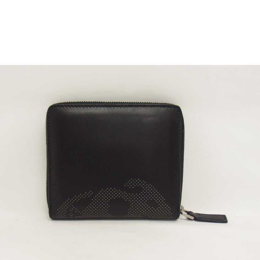 ALEXANDER McQUEEN アレキサンダーマクイーン/ラウンドファスナー/コンパクトウォレット/ブラック//338822・486430/ABランク/04