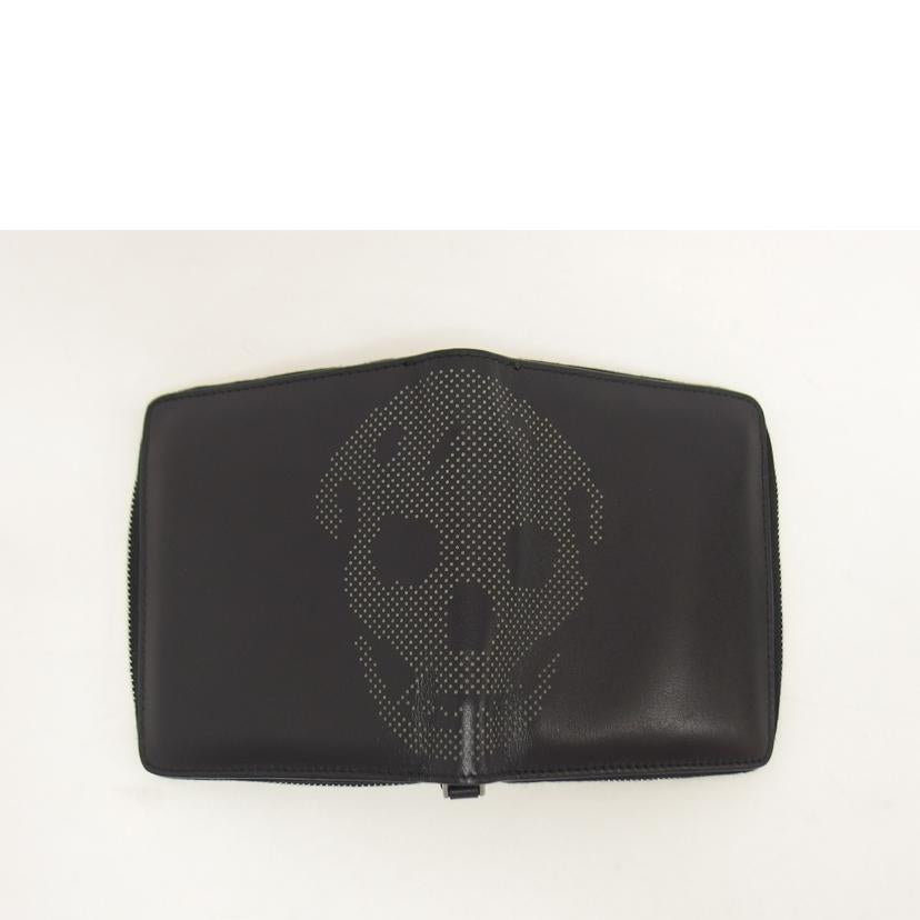 ALEXANDER McQUEEN アレキサンダーマクイーン/ラウンドファスナー/コンパクトウォレット/ブラック//338822・486430/ABランク/04