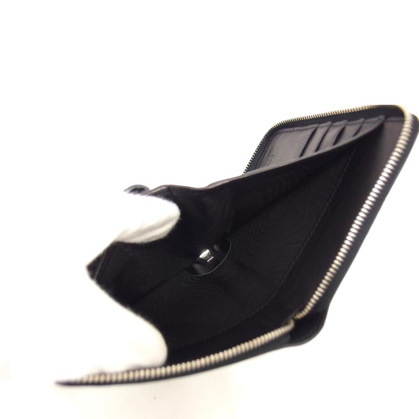 ALEXANDER McQUEEN アレキサンダーマクイーン/ラウンドファスナー/コンパクトウォレット/ブラック//338822・486430/ABランク/04