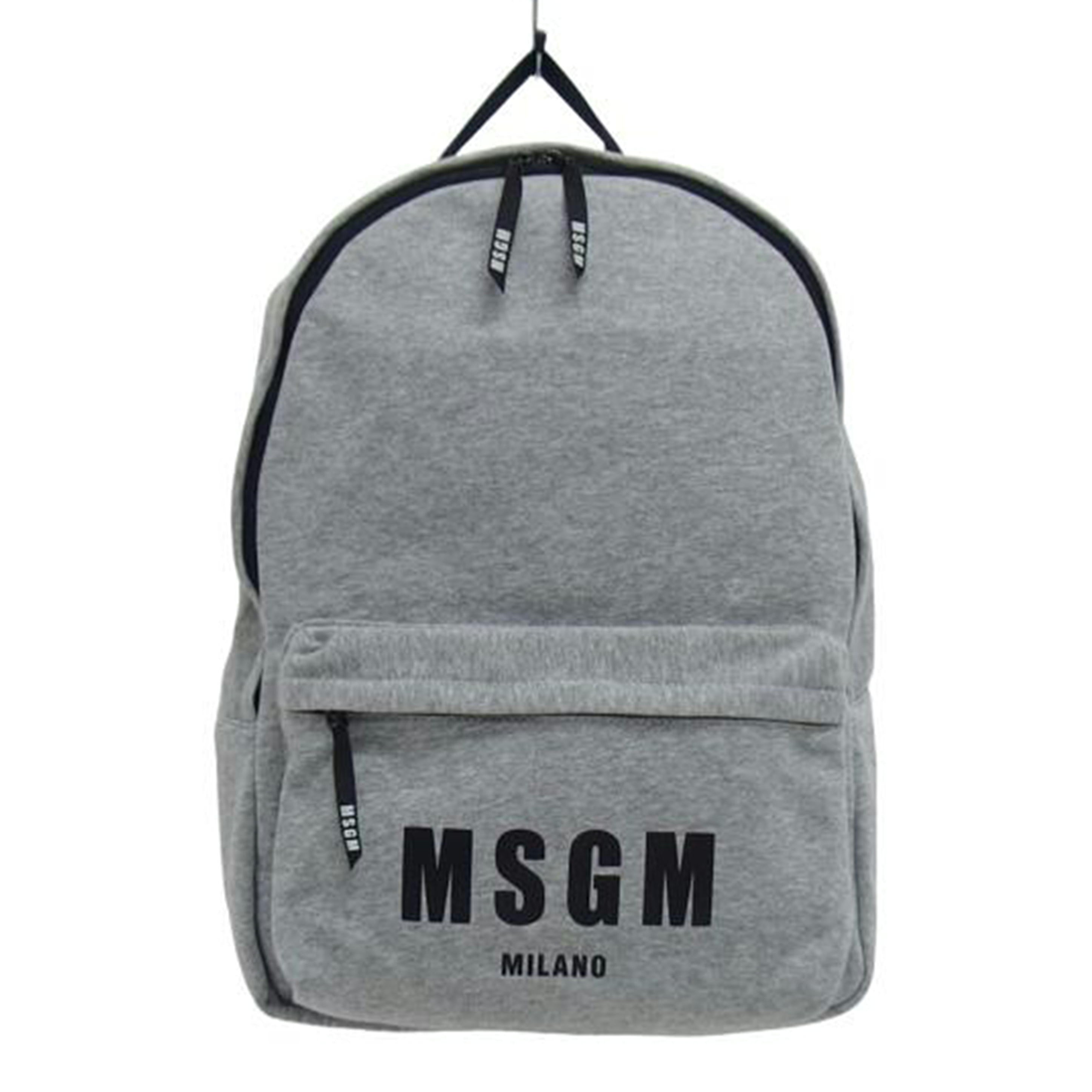 MSGM エムエスジェイムズ/ロゴ/コットンリュック/グレー//Aランク/04
