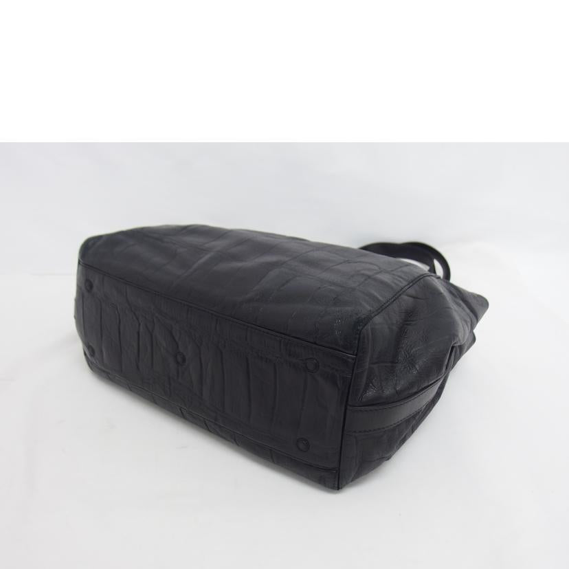 Daniel&Bob ダニエル&ボブ/ナノユニバース別注/レザー型押しトートバッグ/ブラック//ABランク/04