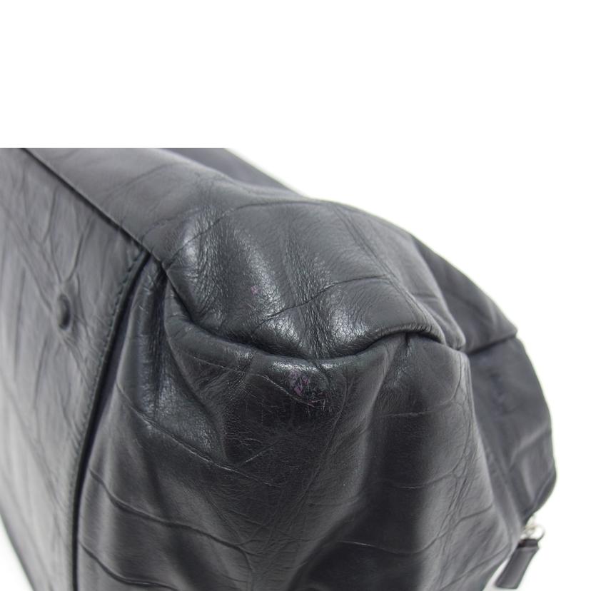 Daniel&Bob ダニエル&ボブ/ビームスF別注/型押しレザーボストンバッグ/ブラック//ABランク/04