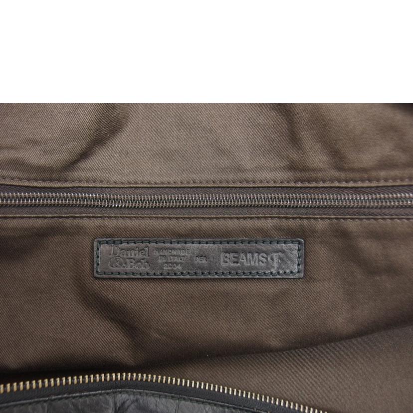Daniel&Bob ダニエル&ボブ/ビームスF別注/型押しレザーボストンバッグ/ブラック//ABランク/04