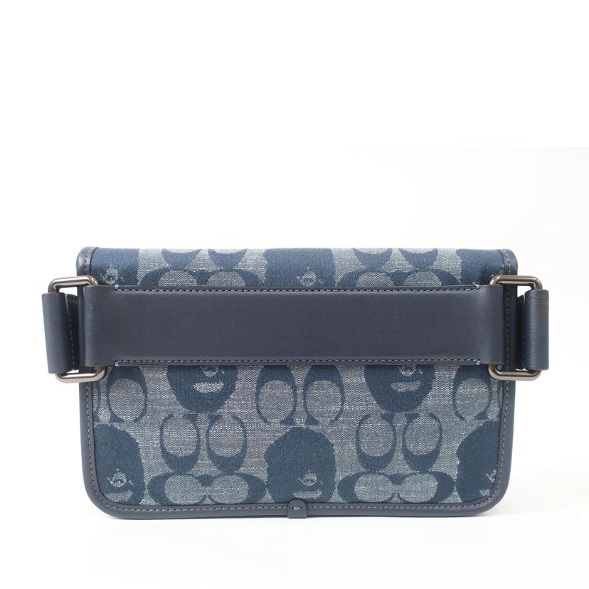 COACH×APE コーチ×エイプ/ボディーウエスト バッグ ネイビー/C4512//Aランク/65