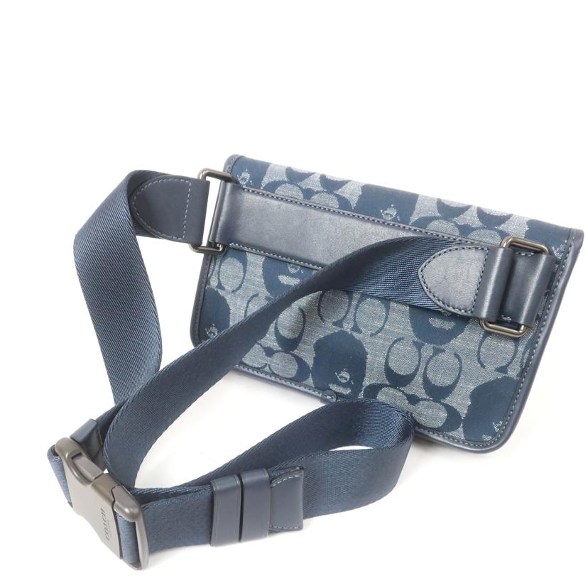 COACH×APE コーチ×エイプ/ボディーウエスト バッグ ネイビー/C4512//Aランク/65