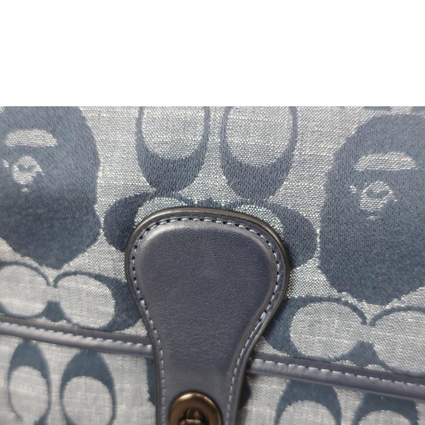 COACH×APE コーチ×エイプ/ボディーウエスト バッグ ネイビー/C4512//Aランク/65