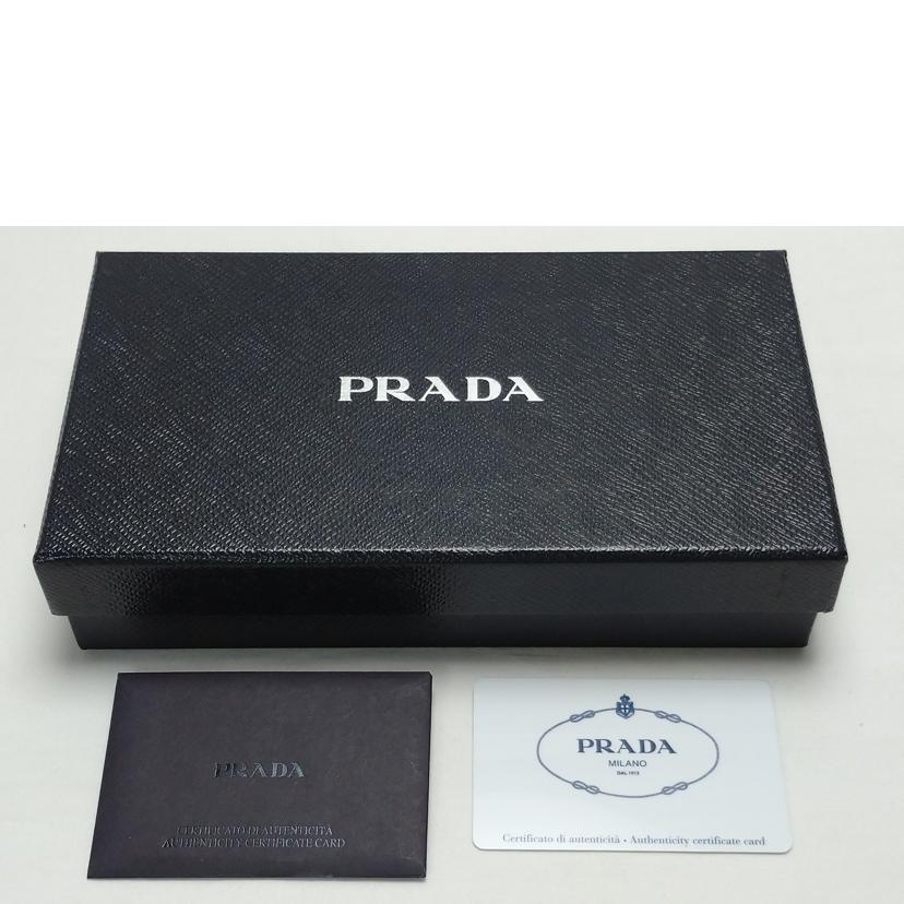 PRADA プラダ/VITELLO MOVE L字ファスナー長財布/1ML183//Bランク/52