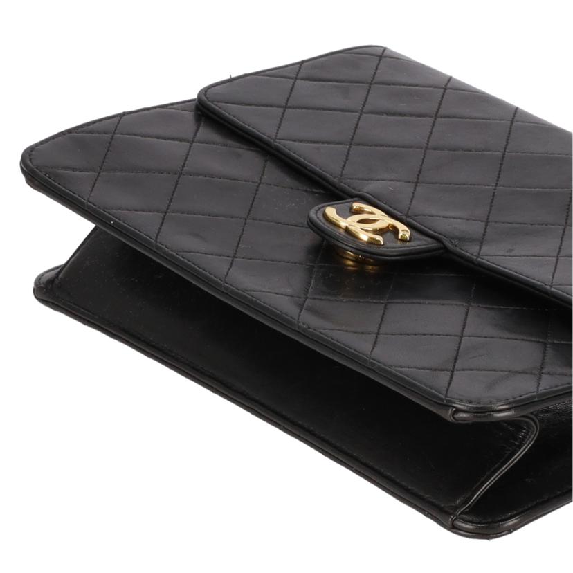 CHANEL/ラムスキン プッシュロック チェーンショルダー//378****/ABランク/85