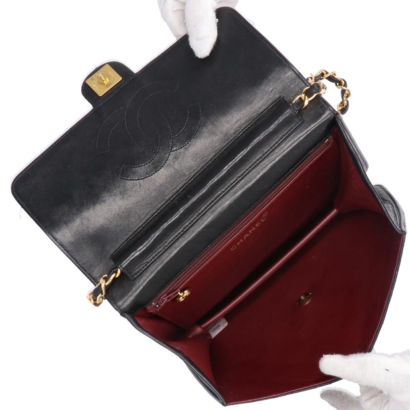 CHANEL/ラムスキン プッシュロック チェーンショルダー//378****/ABランク/85