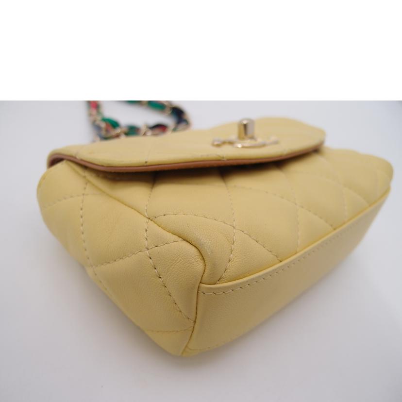 CHANEL シャネル/ミニマトラッセチェーンショルダー/イエロー/AS2369//310***********/Aランク/69