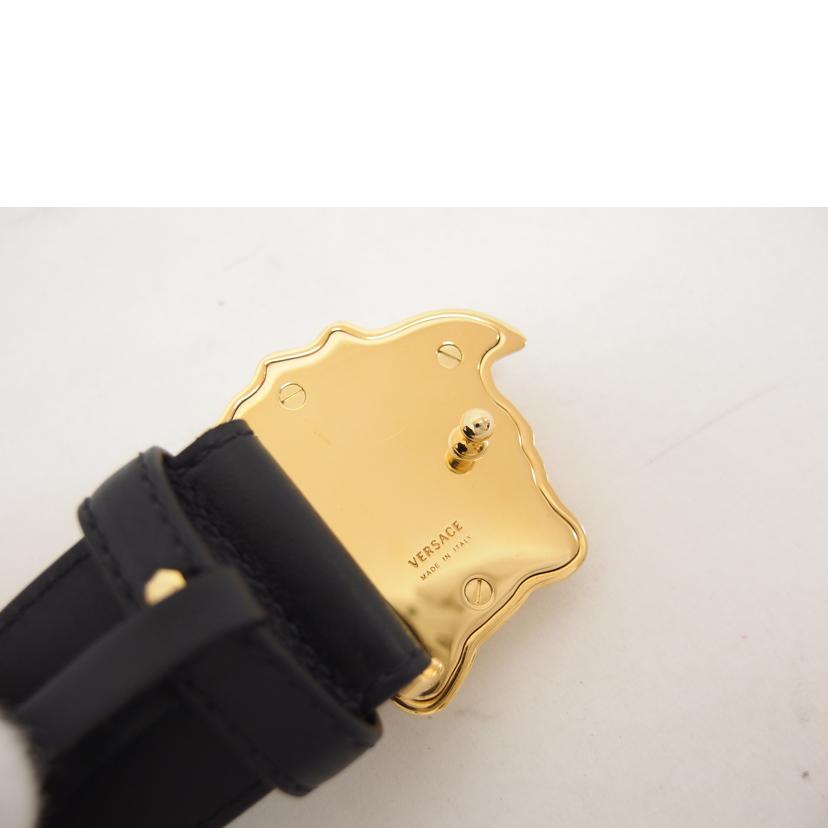 VERSACE ヴェルサーチェ/メドゥーサ/レザー ベルト/ゴールド×ブラック/DCU4140.DVTP1//Aランク/04