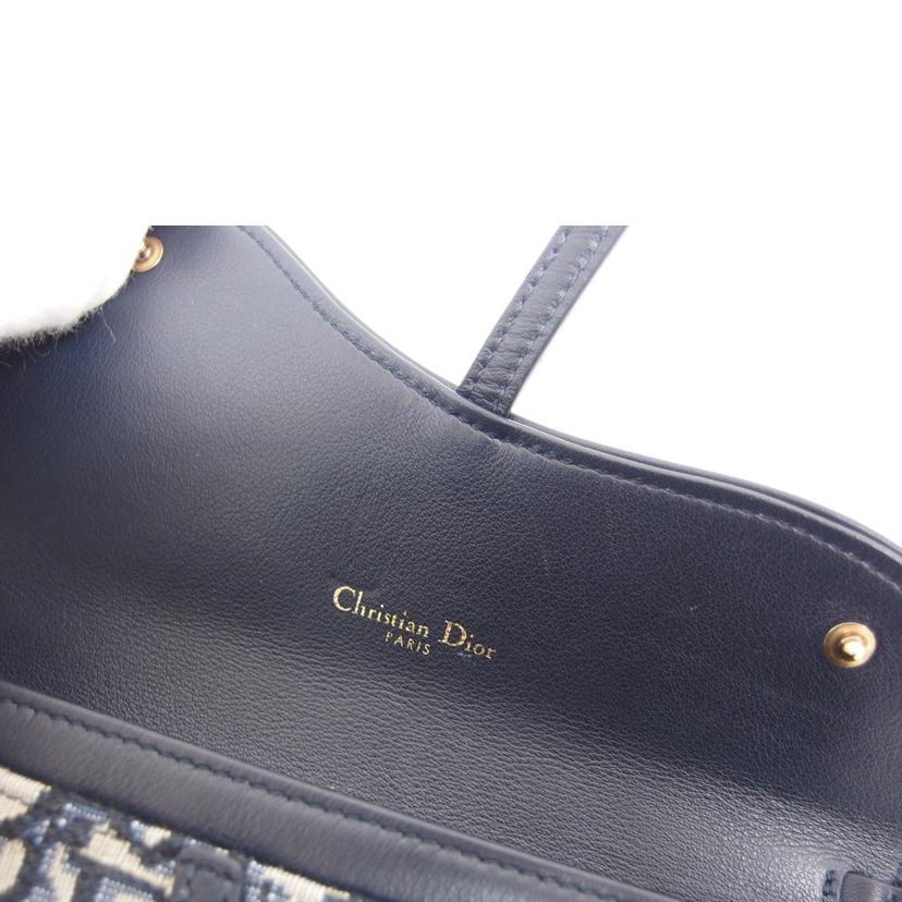 Dior ディオール/オーブリーク/サドルロングチェーンウォレット/ネイビー×グレー//43-*******/ABランク/04